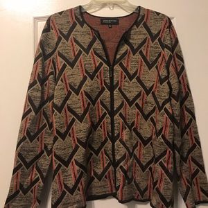 Women’s Patterned Zip up Sweater